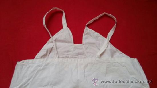 Antig&uuml;edades: ANTIGUO CAMISON DE ALGODON CON TIRANTES (TJ41) - Foto 2