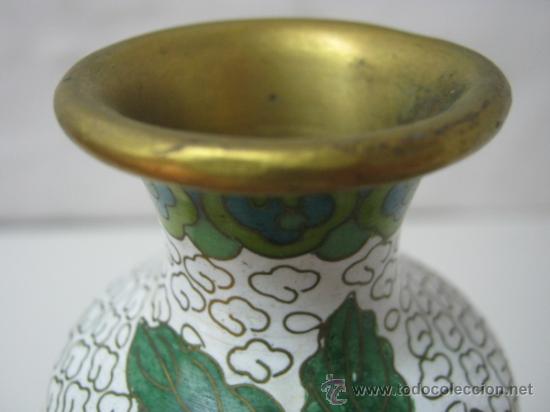 Antig&uuml;edades: Antiguo Jarron con Esmalte Cloisonn&eacute; - Foto 5