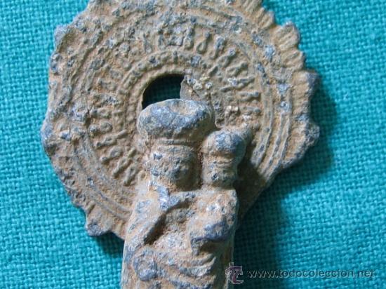 Antig&uuml;edades: Medalla religiosa de virgen - Foto 3
