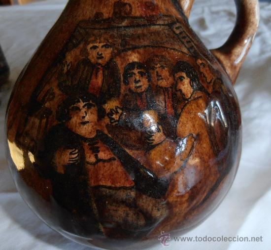 Antig&uuml;edades: JARRA, BOTELLA Y CINCO VASOS DE CERAMICA, - Foto 3