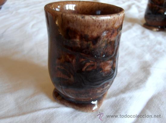 Antig&uuml;edades: JARRA, BOTELLA Y CINCO VASOS DE CERAMICA, - Foto 10