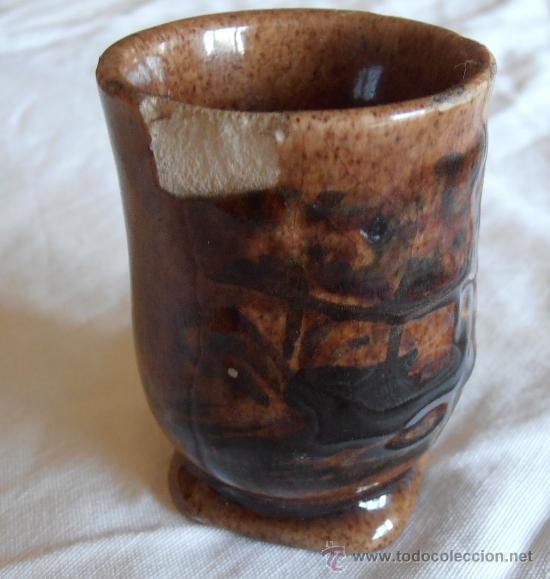Antig&uuml;edades: JARRA, BOTELLA Y CINCO VASOS DE CERAMICA, - Foto 13