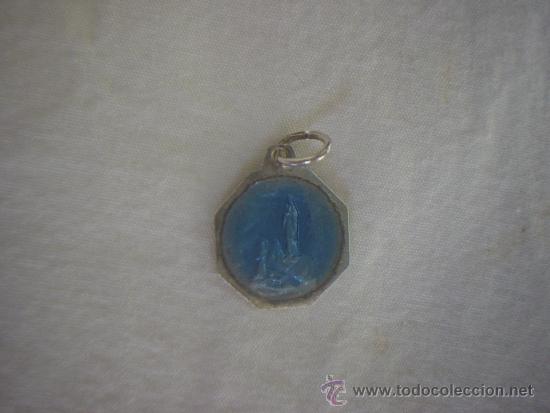 Antig&uuml;edades: MEDALLA VIRGEN DE FATIMA PLATA Y ESMALTE - Foto 2