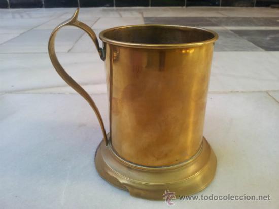 Antig&uuml;edades: Lote de jarra y dos vasos en cobre - Foto 15