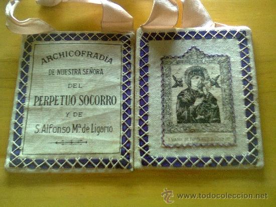 Antig&uuml;edades: Escapulario Nuestra Se&ntilde;ora Perpetuo Socorro - Foto 1
