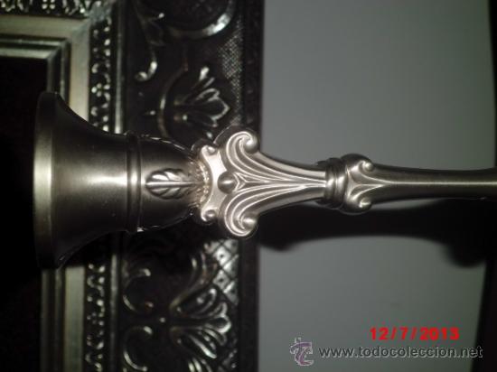 Antig&uuml;edades: CANDELABRO O PORTAVELAS  DE ESTA&Ntilde;O - Foto 3