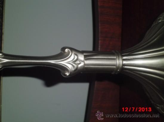 Antig&uuml;edades: CANDELABRO O PORTAVELAS  DE ESTA&Ntilde;O - Foto 4