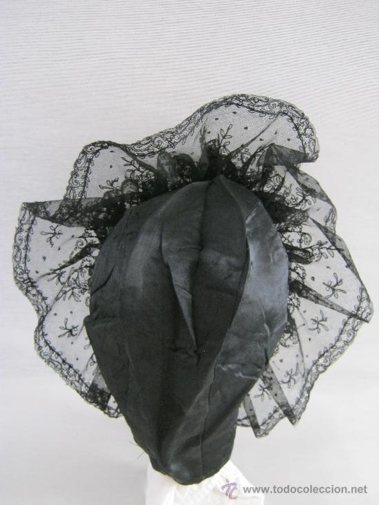 Antig&uuml;edades: ANTIGUO GORRO DE SEDA CON ENCAJE PARA SE&Ntilde;ORA S. XIX - Foto 5