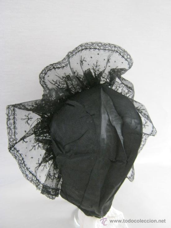 Antig&uuml;edades: ANTIGUO GORRO DE SEDA CON ENCAJE PARA SE&Ntilde;ORA S. XIX - Foto 6