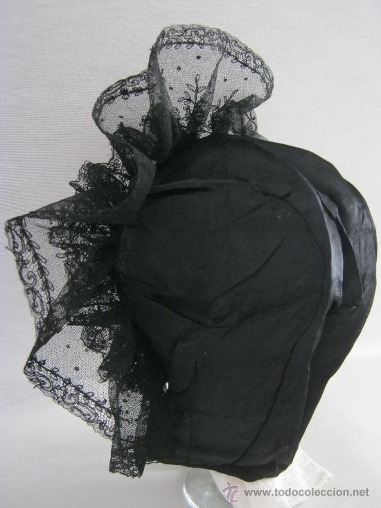 Antig&uuml;edades: ANTIGUO GORRO DE SEDA CON ENCAJE PARA SE&Ntilde;ORA S. XIX - Foto 7