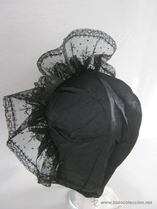 Antig&uuml;edades: ANTIGUO GORRO DE SEDA CON ENCAJE PARA SE&Ntilde;ORA S. XIX - Foto 8