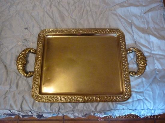 Antig&uuml;edades: Bandeja de Bronce o lat&oacute;n 53 CM - Foto 1