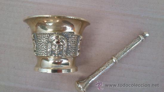 Antig&uuml;edades: ALM&Iacute;REZ MORTERO DE BRONCE DECORATIVO - Foto 1
