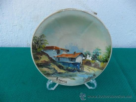 Antig&uuml;edades: peque&ntilde;o plato dibujado - Foto 1