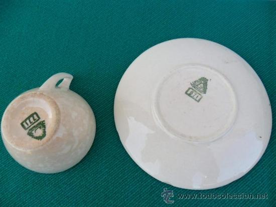 Antig&uuml;edades: 2 tazas y plato - Foto 2