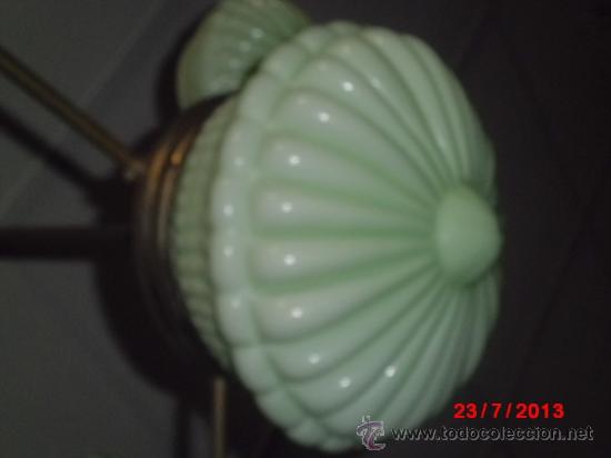 Antigüedades: LAMPARA DE TECHO ANTIGUA CON 3 BRAZOS Y UN PLAFÓN - Foto 3 - 38346667