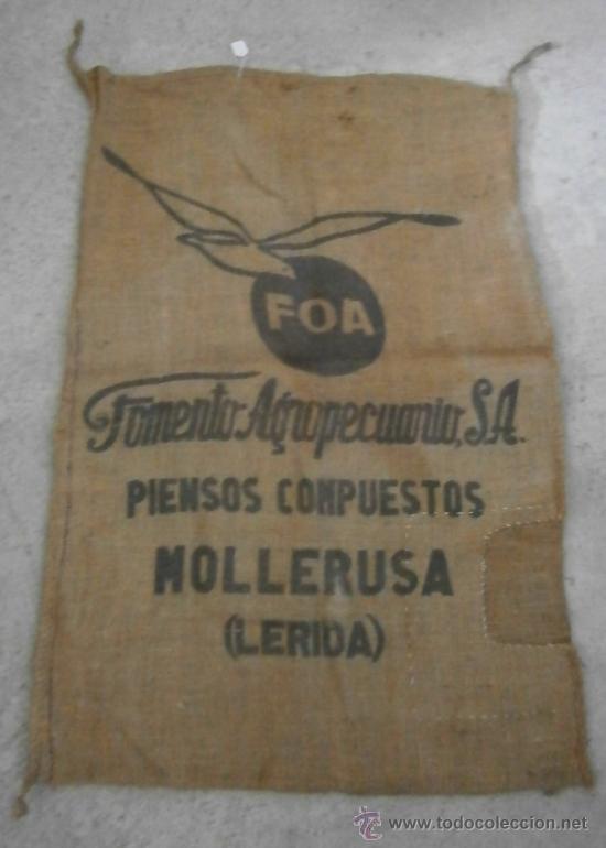 Antig&uuml;edades: Saco de arpillera de 88x60cm. aprox. FOA - Foto 1