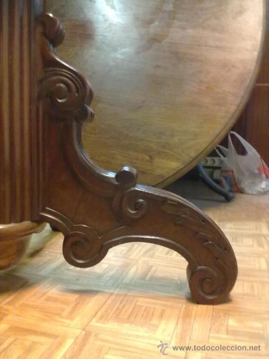 Antig&uuml;edades: MESA REDONDA COMEDOR CAOBA - Foto 6