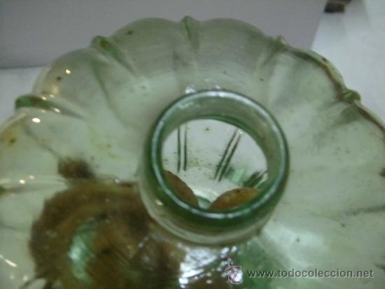 Antig&uuml;edades: ANTIGUO QUINQUE DE CRISTAL VERDE - Foto 3