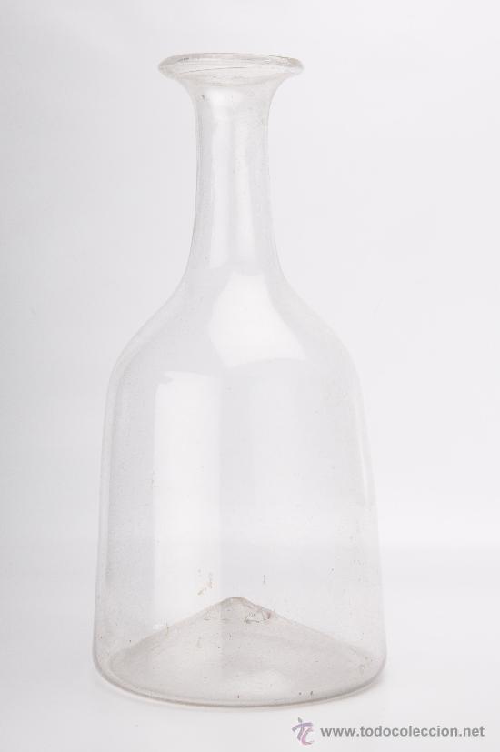 Antiquit&eacute;s: BOTELLA DE VIDRIO TRANSPARENTE, SIGLO XIX