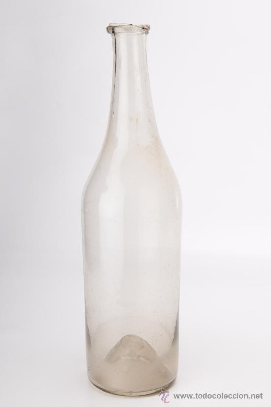 Antiquit&eacute;s: BOTELLA DE VIDRIO SOPLADO SIGLO XVIII