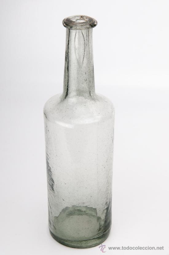 Antig&uuml;edades: BOTELLA DE VIDRIO TRANSPARENTE, SIGLO XIX - Foto 3