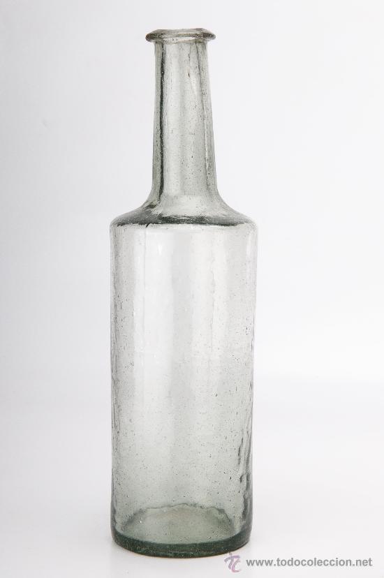 Antig&uuml;edades: BOTELLA DE VIDRIO TRANSPARENTE, SIGLO XIX - Foto 1