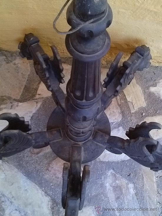 Antig&uuml;edades: ANTIGUA LAMPARA DE MADERA TALLADA, PARA TECHOS - Foto 5