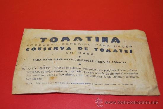 Antiques: ANTIGUO SOBRE DE TOMATINA - CONSERVA DE TOMATE - CON CONTENIDO, SIN ABRIR