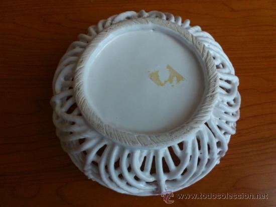 Antig&uuml;edades: Centro de mesa antiguo en ceramica esmaltada - Foto 7