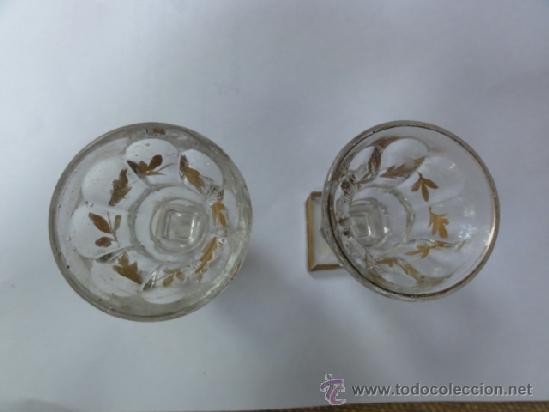 Antig&uuml;edades: DOS COPITAS CRISTAL siglo xix - Foto 2