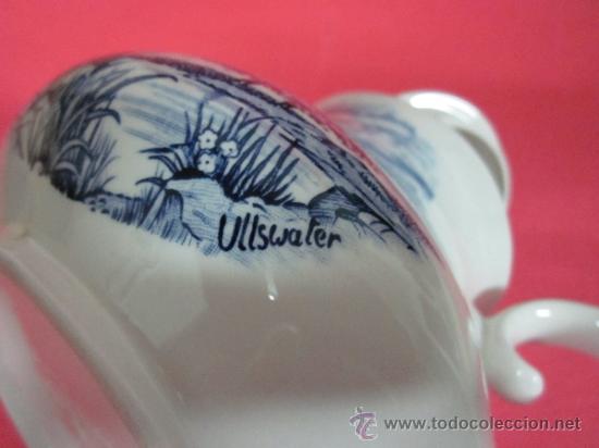 Antig&uuml;edades: CAFETERA  AZUL EIT ENGLAND CERAMICA INGLESA - Foto 2