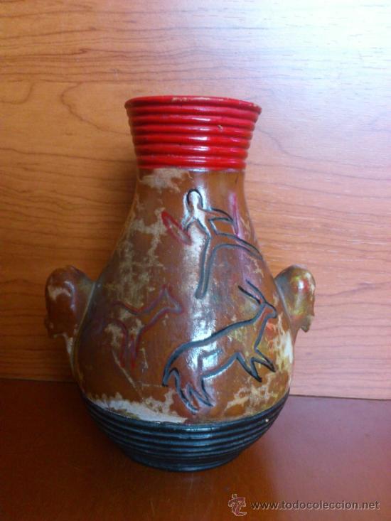 Antig&uuml;edades: Jarr&oacute;n antiguo en madera trabajada y esmaltada a mano - Foto 9