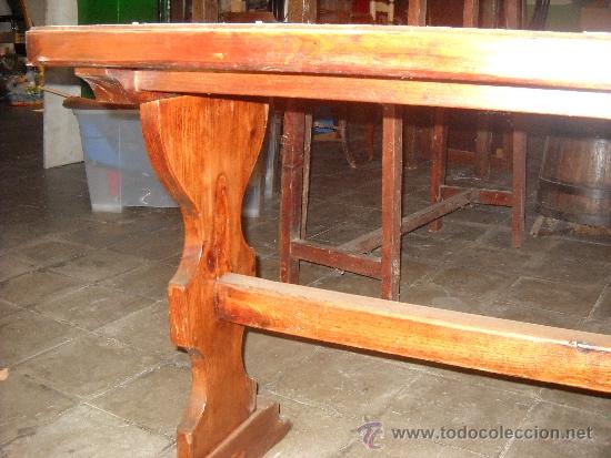 Antig&uuml;edades: Mesa de madera maciza. 110x59x70 cm - Foto 2