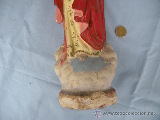 Antig&uuml;edades: ANTIGUA FIGURA CORAZ&Oacute;N DE JES&Uacute;S - Foto 4
