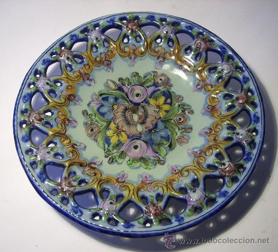 Antig&uuml;edades: PLATO  CERAMICA  CALADO - Foto 1
