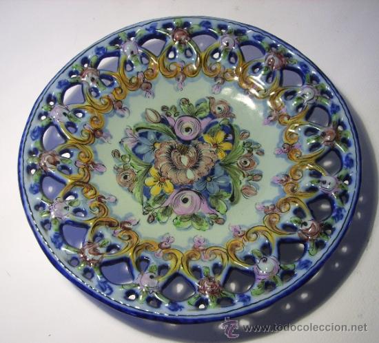 Antig&uuml;edades: PLATO  CERAMICA  CALADO - Foto 9