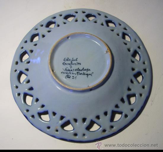 Antig&uuml;edades: PLATO  CERAMICA  CALADO - Foto 2