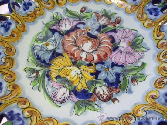 Antig&uuml;edades: PLATO  CERAMICA  CALADO - Foto 6