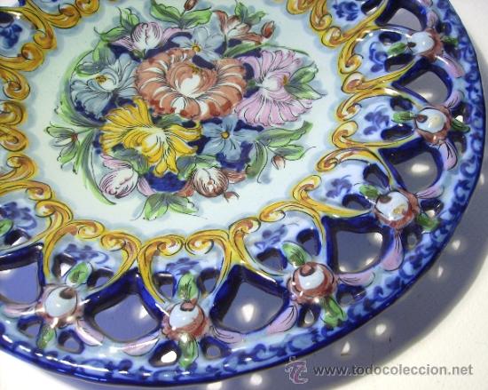 Antig&uuml;edades: PLATO  CERAMICA  CALADO - Foto 5