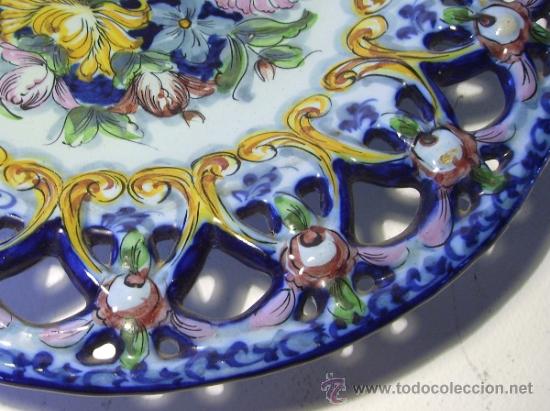 Antig&uuml;edades: PLATO  CERAMICA  CALADO - Foto 4