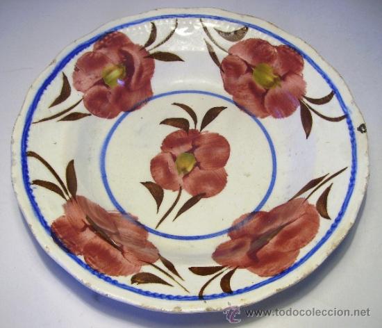Antig&uuml;edades: PLATO  CERAMICA  MANISES - Foto 4