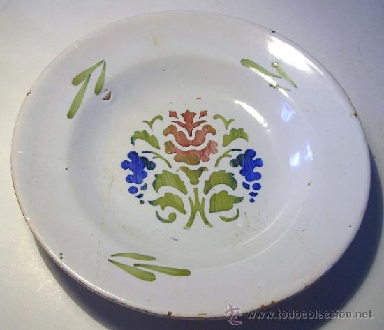 Antig&uuml;edades: PLATO  CERAMICA  MANISES - Foto 4