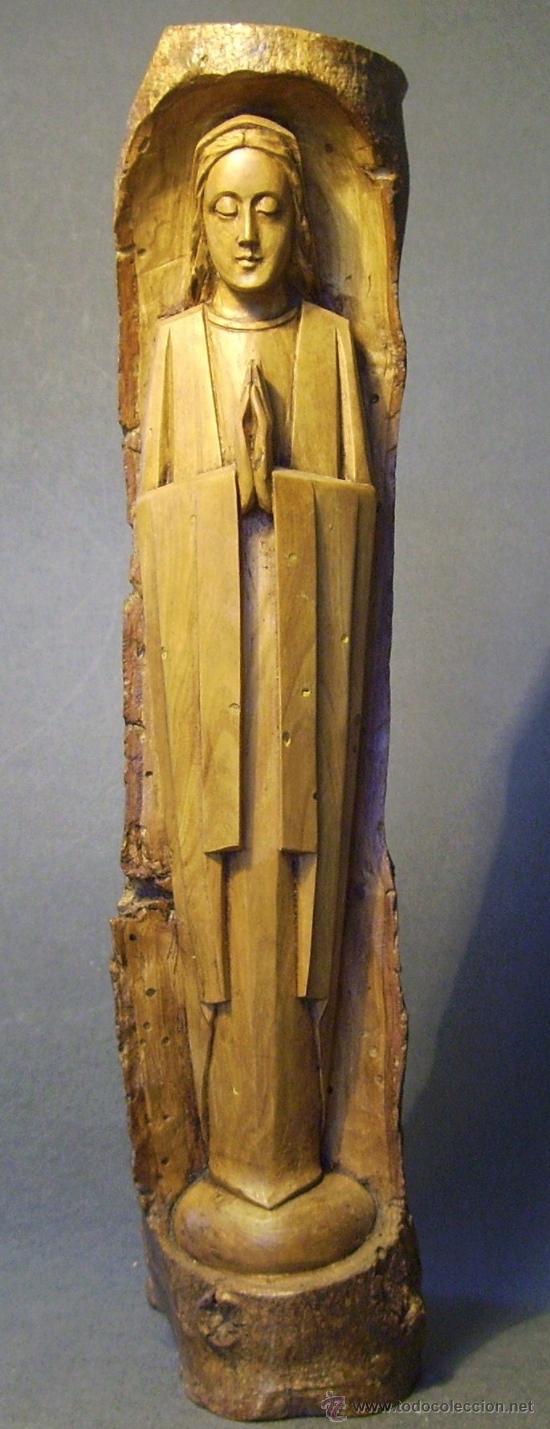 Antig&uuml;edades: VIRGEN  DE  FINA  TALLA  MADERA - Foto 1