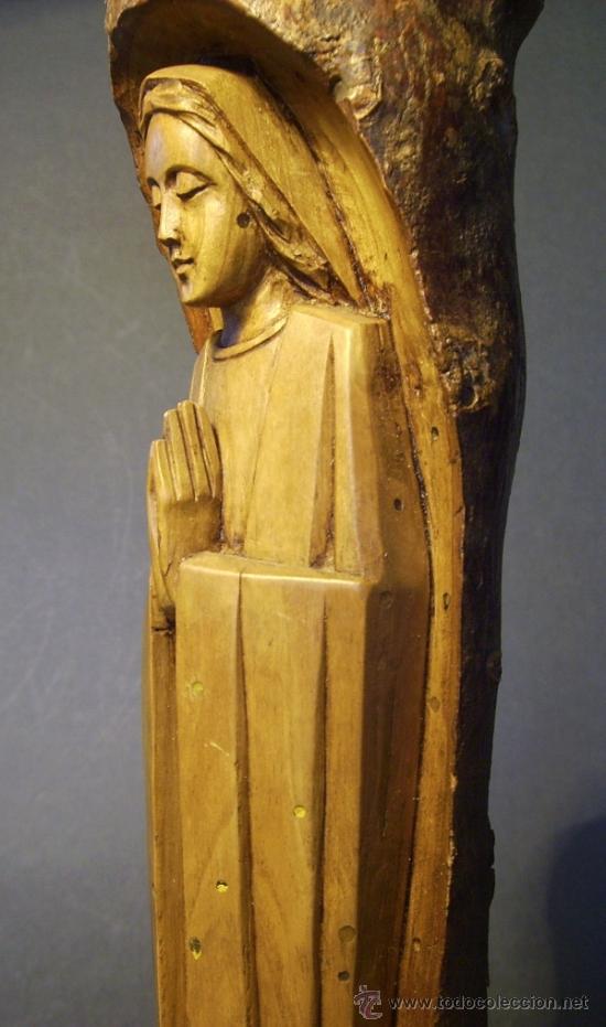 Antig&uuml;edades: VIRGEN  DE  FINA  TALLA  MADERA - Foto 5