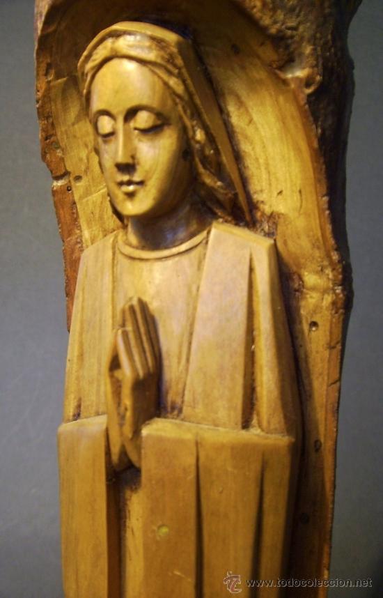 Antig&uuml;edades: VIRGEN  DE  FINA  TALLA  MADERA - Foto 4