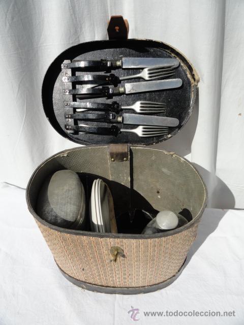 Antig&uuml;edades: ANTIGUA CESTA DE PICNIC. - Foto 2