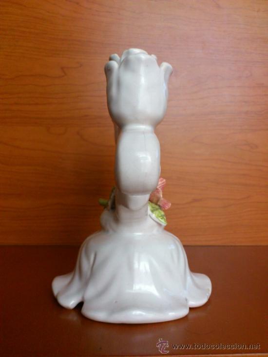 Antig&uuml;edades: Candelabro antiguo en ceramica - Foto 4