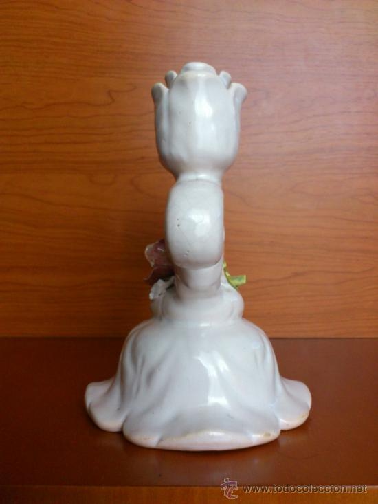 Antig&uuml;edades: Candelabro antiguo en ceramica - Foto 8