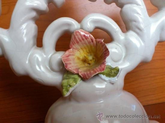 Antig&uuml;edades: Candelabro antiguo en ceramica - Foto 10
